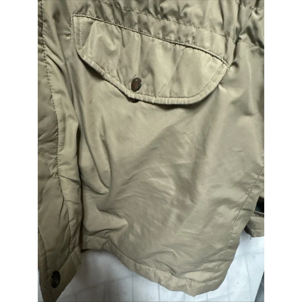 Vintage The North Face Goose Down Coat Jacket XL Beige Full Zip and botton